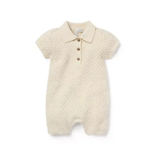 Fluffy Bunny Heather Baby Textured Knit Romper by Janie and Jack