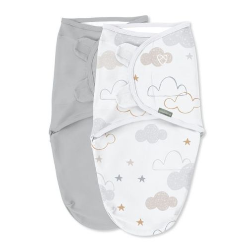 Swaddleme By Ingenuity Original Swaddle - Space & Clouds - 0-3 Months - 2pk