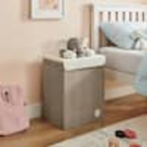 DANYA B Collapsible Folding Corduroy Cotton Fabric Rectangle Kids Plush Laundry Hamper Toy Storage - Gray Elephant TB2410