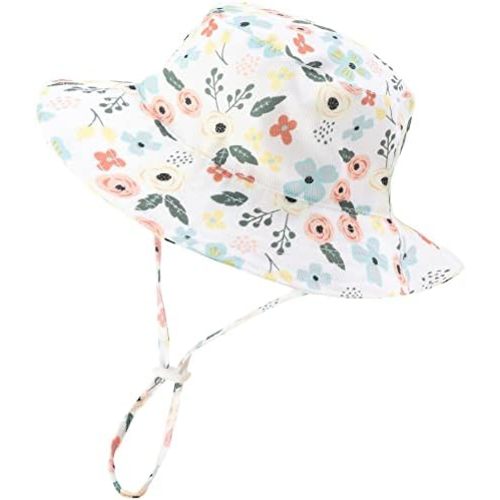 Baby Sun Hat Toddler Bucket Hats Summer Sun Protective Kids Beach Hats Wide Brim Outdoor Camping Hat for Boys Girls