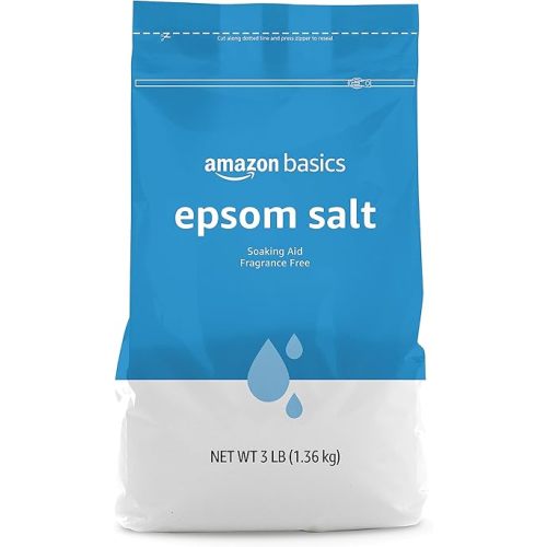 Amazon Basics Epsom Salt Soak, Magnesium Sulfate USP, 3 Pound, 1-Pack
