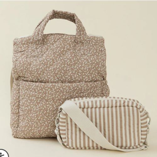 Cream Floral Totepack – Solly Baby