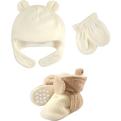 Luvable Friends Fleece Winter Hat, Mittens and Booties Set
