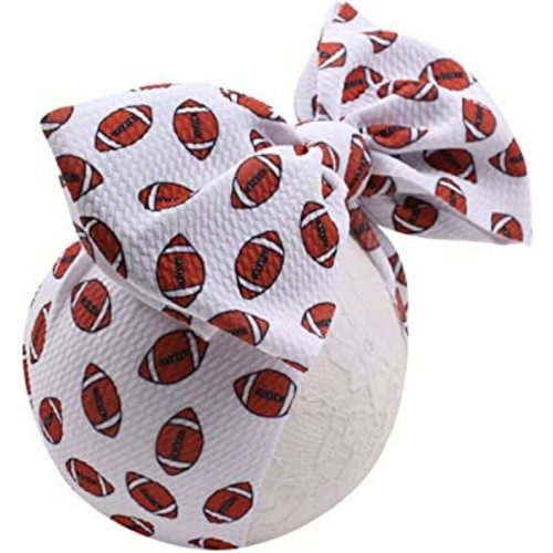 J&J Boutiques Football 7" Bow Headwrap/Headband for Baby Girls upto 4 Years
