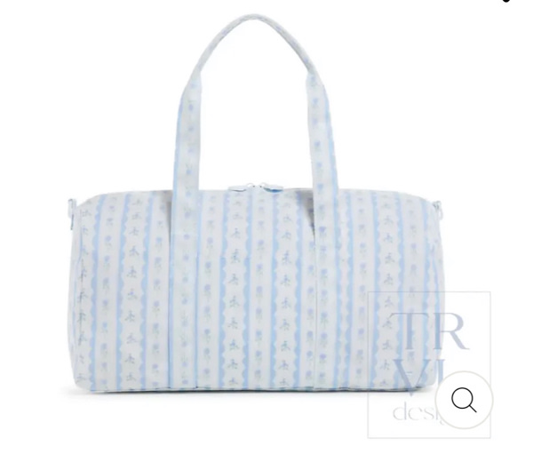 Duffel - Weekender - Ribbon Floral Blue