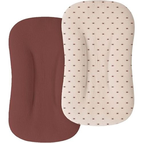 Muslin Baby Lounger Cover – Snug Fit for Snuggle Me Organic Infant Lounger – Ultra Soft, Breathable, CPC Certified, Non-Shrink – 30.7x20