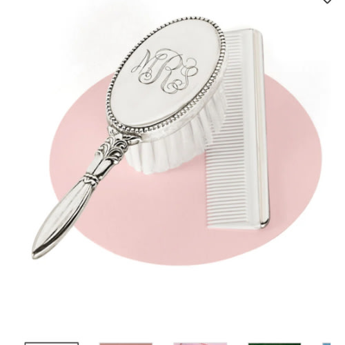 Monogram - Empire Child’s Sterling Silver Handled Brush and Comb Set