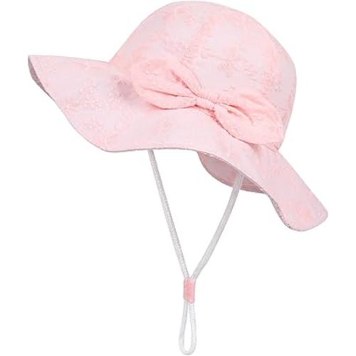 Toddler Kids Baby Girl Sun Hat Floppy Cotton Summer Hat 50+ SPF Protective