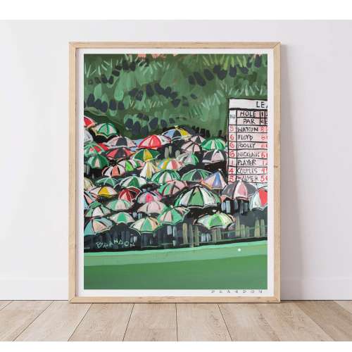 18x24 The Masters “Rainy Fairway” by Brandon Thomas | Archival-Quality Art Print