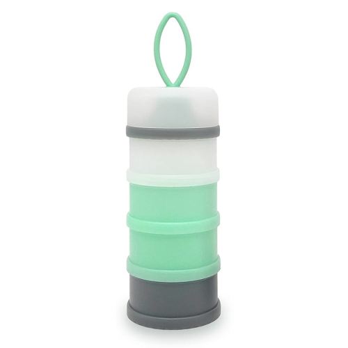 Formula Dispenser Container, Portable Milk Powder Dispenser, Baby Feeding Travel Storage Container, Non-Spill Stackable Baby Snack Storage Container, BPA Free, 4 Compartments