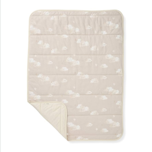 Burt's Bees Baby Reversible Blanket, Nursery, Stroller & Tummy-Time Organic Jersey Cotton Quilted Infant & Toddler Bedding
