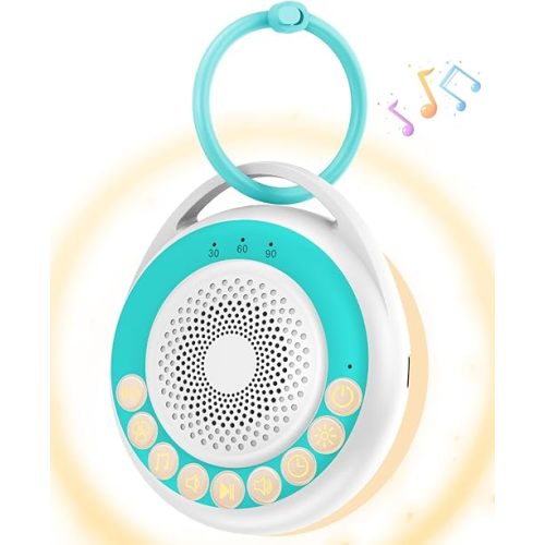 Portable Sound Machine Baby, Travel White Noise Machine Baby, Sound Machine for Sleeping