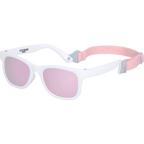 COCOSAND Flexible Baby Sunglasses with Strap Polarized UV Protection for Toddler Infant Newborn Boys Grils Age 0-24 Months