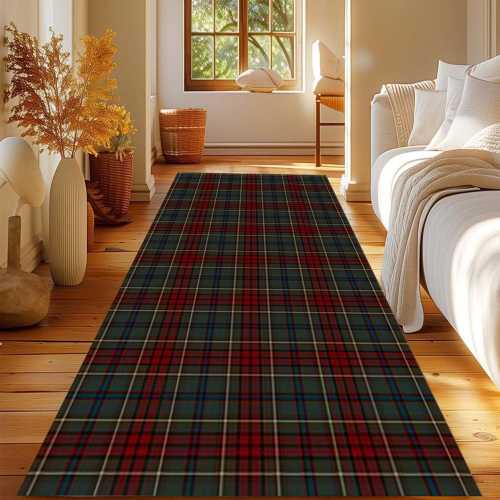 Tartan Plaid Runner Rug, Red and Green Checkered Floor Rug, Winter Decor Rug, Plaid Christmas Rug,Plaid Design Rug, Entryway Rug,Kitchen Rug