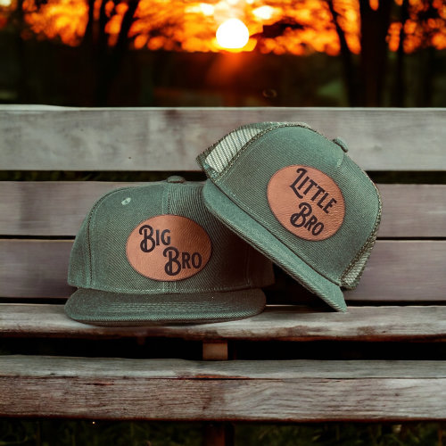Custom Toddler Hat Big Bro Little Bro Personalized toddler hat signature toddler leather patch hat Baby Announcement gift