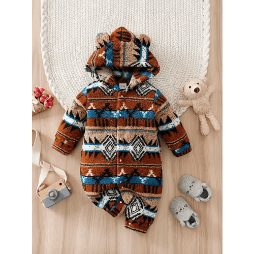 bohemian geometric diamond pattern hooded long - Temu