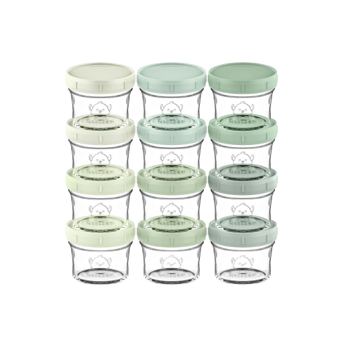 12-Pack Prep Jars Baby Food Storage Glass Containers, One Size