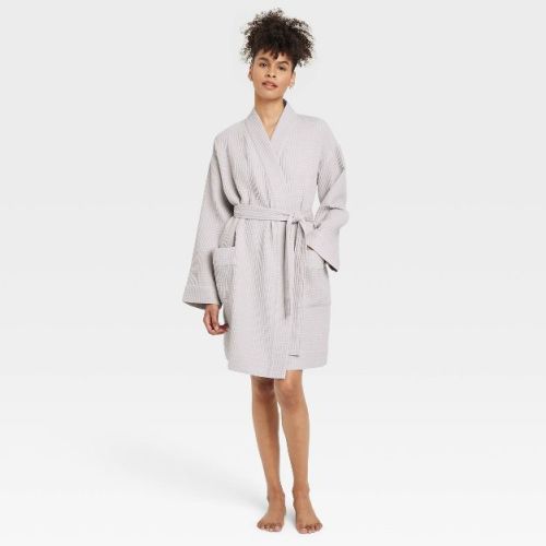Women's Waffle Short Robe -