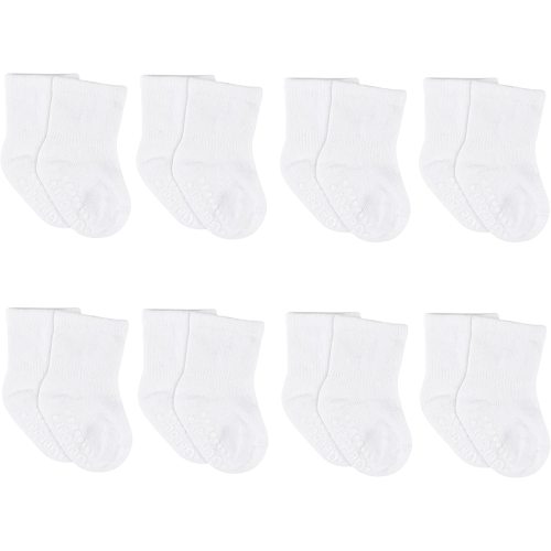 Gerber Baby 8-Pack Wiggle-Proof Jersey Crew Socks