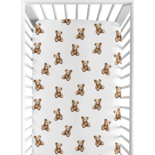 Sweet Jojo Designs Boho Teddy Bear Fitted Crib Sheet | Wayfair