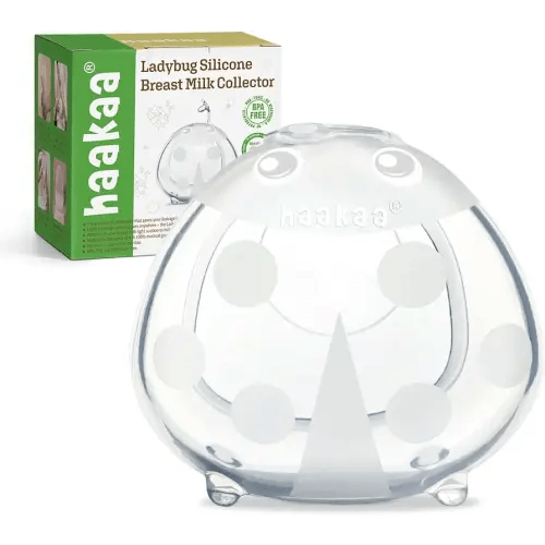 haakaa Ladybug Silicone Breast Milk Collector - Breast Shells Nursing Cup for Breastfeeding, Protect Sore Nipples, Extra-Soft and Reusable, 2.5oz/75ml, 1PC