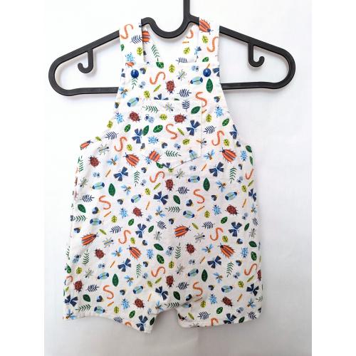 18 mo Bug Cotton Overalls | Handmade Toddler Clothes | Insect Dungarees for Baby | Beetles | Nature Lover | Caterpillar | Worm | Lady Bug