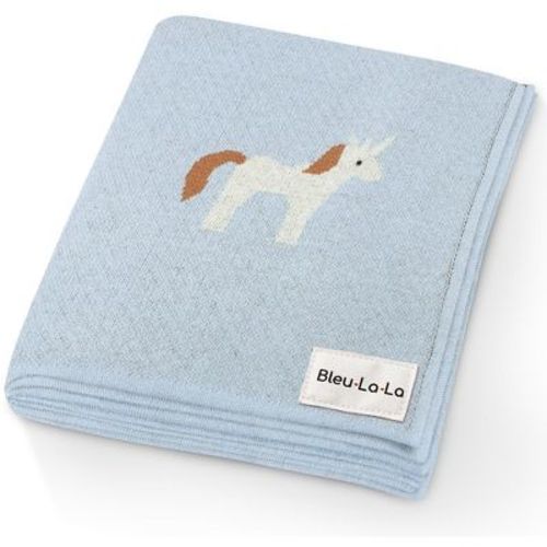 Bleu La La 100% Luxury Cotton Soft Knit Swaddle Baby Blanket for Blanket for Newborns and Infants Boys and Girls - Unicorn - Sage