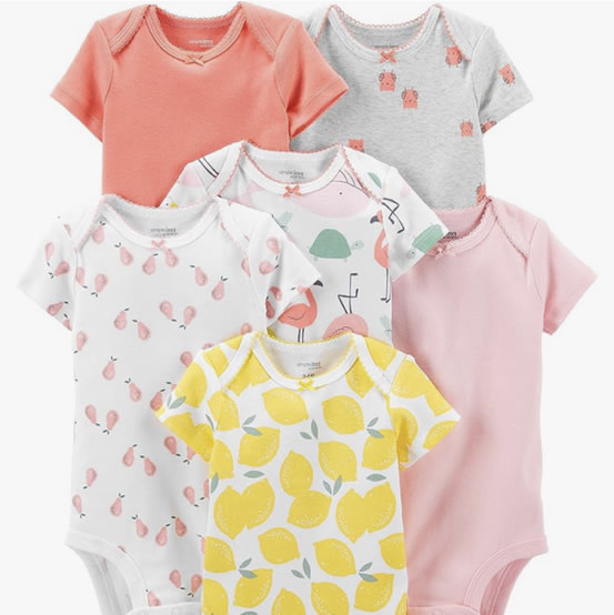 Simple Joys by Carter's Baby-Girls 6-Pack Short-Sleeve Bodysuit