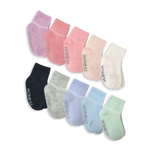 Girls' Low-Cut Socks, Pack of 10 - Baby