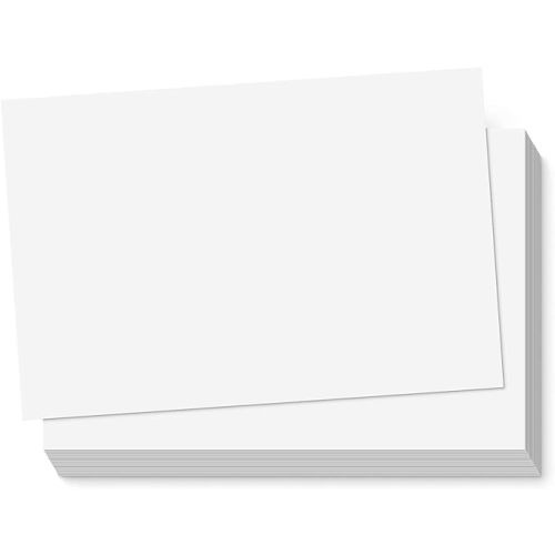 S&O 300gsm 4x6” Postcard Paper Cardstock(Both Sides Blank) For Art or Clear Thank Notes for Mailing—Set of 60 White Blank Invitation Sheets, Printable Stationery Set, Bulk greeting Cards Pack