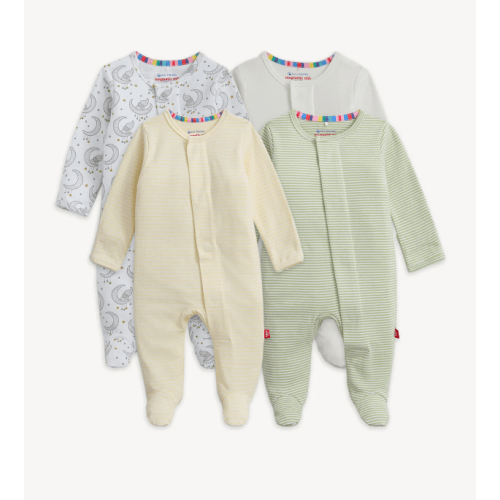 Magnetic 4-Pack Footie 0-3M