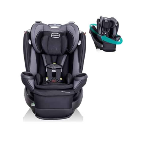 Evenflo Revolve360 Extend All-in-One Rotational Car Seat with Quick Clean Cover - Rockland Green