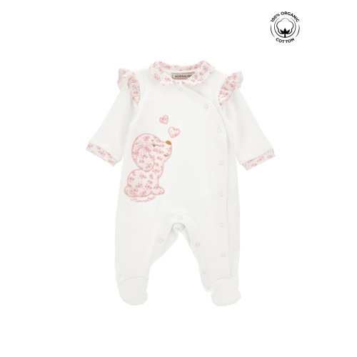 Teddy doggy romper with ruffles