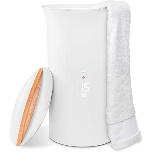 LiveFine Towel Warmer | Large Bucket Style Luxury Heater with LED Display, Adjustable Timer, Auto Shut-Off | Fits Up to Two 40” x 70” Oversized Bath Sheet Towels