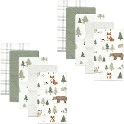 Amazon.com: Hudson Baby Unisex Baby Quilted Burp Cloths, Forest Animals, One Size : Baby