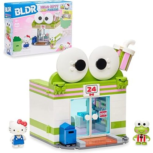 Hello Kitty and Friends Keroppi Mart Building Set with Hello Kitty and Keroppi Minifigures - Gift for Kids, Girls, Sanrio, and Kawaii Fans Ages 8+, 0103