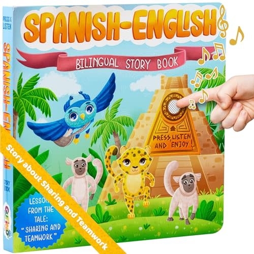 Bilingual Baby Books. Sound Books for Toddlers in Spanish and English. Libro de Cuentos Infantiles en Español e Ingles. Bilingual Books for Toddlers. Bilingual Learning Toys by Gufino