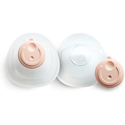 Munchkin Silicone Breast Milk Collector Cup with Storage Plug - Discreet and Comfortable, Leak Free Nursing Pad Alternative for Breastfeeding Postpartum Moms, BPA Free, 2 Pack