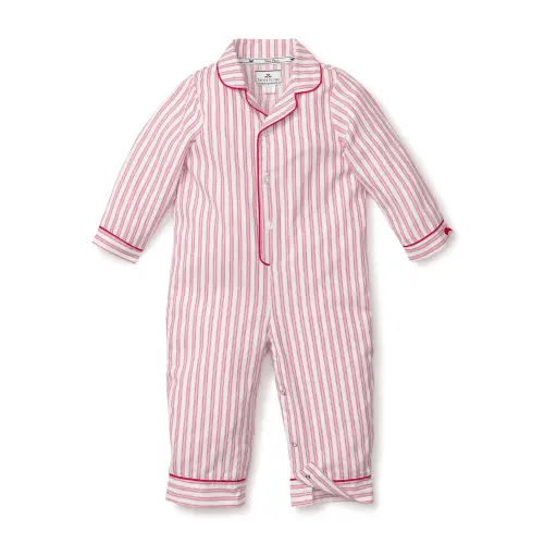 Baby's Twill Classic Romper in Antique Red Ticking