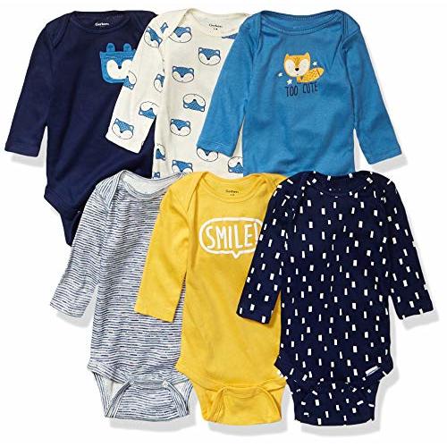 Gerber Baby Boys' 6-Pack Long-Sleeve Onesies Bodysuit