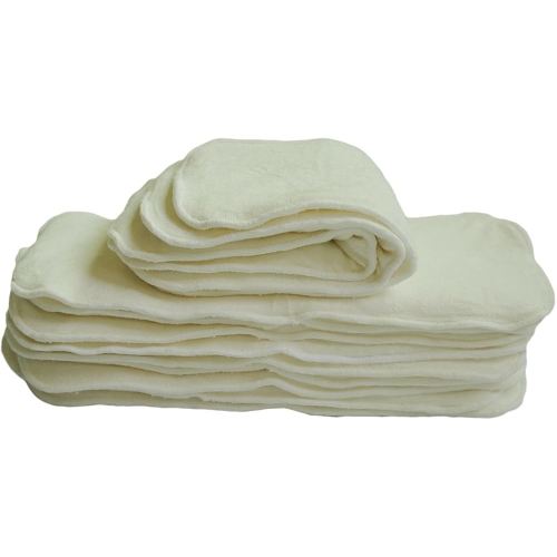 ALVABABY 12PCS Cloth Diaper Inserts - 4-Layer Super Soft Inserts for Diapers and Covers