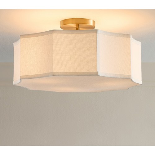 Sunny Linen Flush Mount (18")