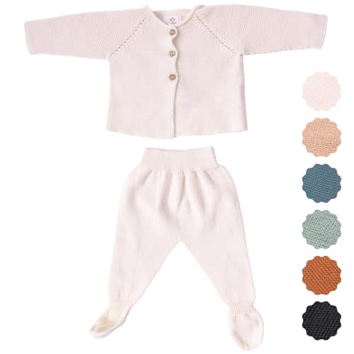 Micu Micu Newborn Girl Boy Clothes, 100% Organic Cotton, Knitted, Seamless, Soft and Breathable Baby Clothing