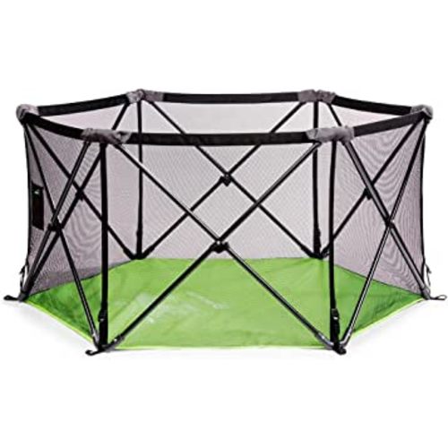 Summer Infant Pop ‘n Play Portable Playard, Green - Lightweight Play Pen for Indoor and Outdoor Use - Portable Playard with Fast, Easy and Compact Fold