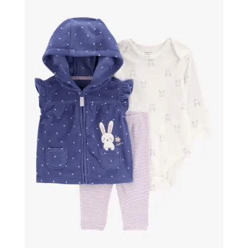 Baby 3-Piece Bunny Fleece Little Vest Set - Carter's | Carter's