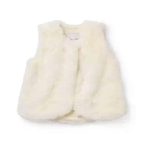 Cream And Sugar Baby Faux Fur Vest by Janie and Jack