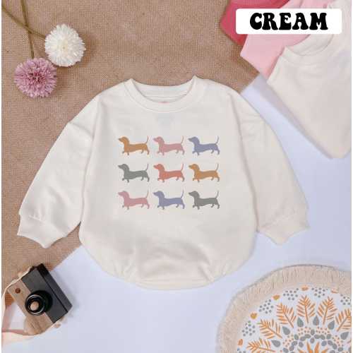 Funny Dachshund baby Bodysuit, Cute Dachshund Baby Romper, Baby Announcement Clothes, Dachshund Lover Gift, Dachshund Mom, Baby Girl Clothes