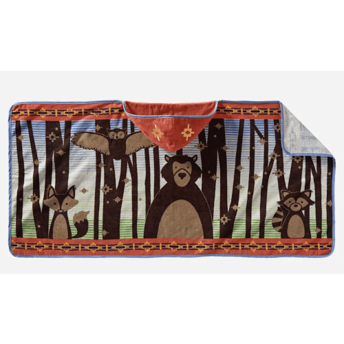 WOODLAND NEIGHBORS HOODED TOWEL