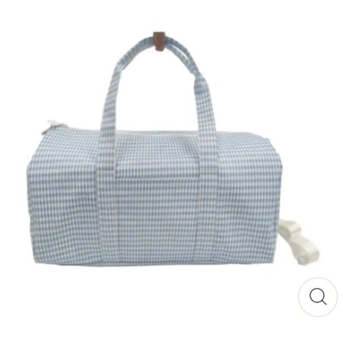 TRVL GINGHAM MIST WEEKENDER