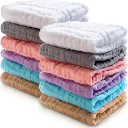 Cute Castle 12 Pack Muslin Burp Cloths for Baby - Ultra-Soft 100% Cotton Baby Washcloths - Large 20'' by 10'' Super Absorbent Milk Spit Up Rags - Burpy Cloths for Unisex, Boy, Girl - Multicolor https://a.co/d/akyDylh - Google Search